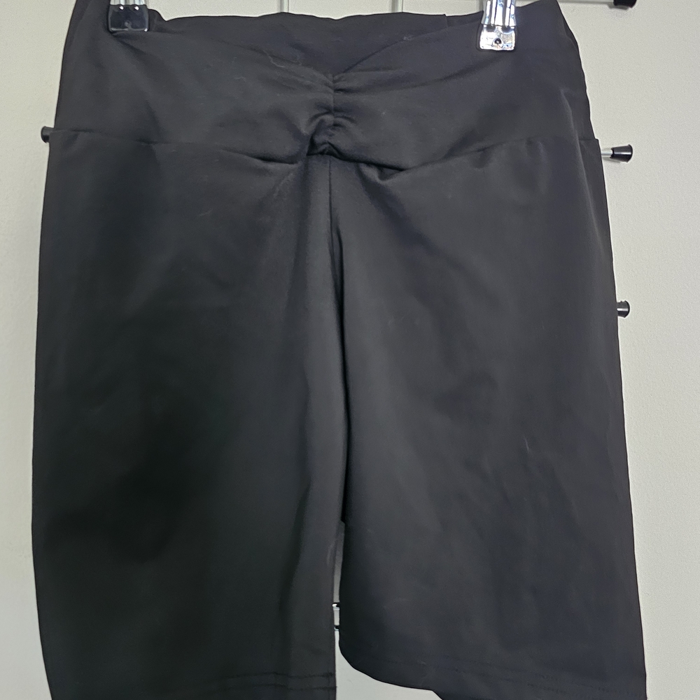 SHEIN Women's Solid Black Bike Shorts Sz XS (2)